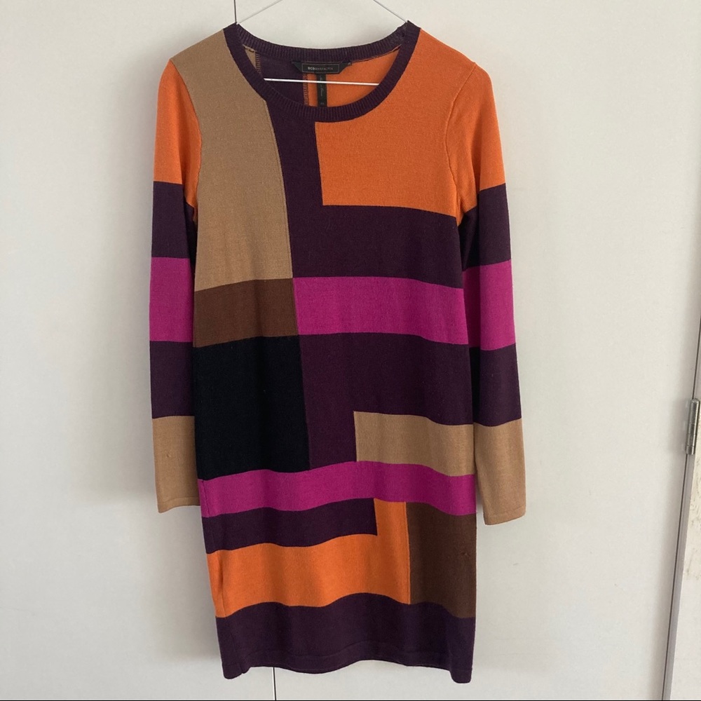Bcbg - color block - merino wool dress